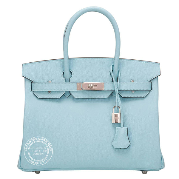 Hermès Birkin 30cm Bleu Atoll Epsom PHW