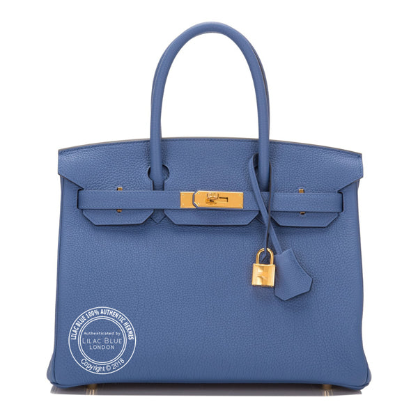 Hermès Birkin 30cm Bleu Brighton Togo GHW