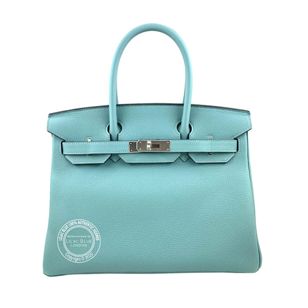 Hermès Birkin 30cm Ciel Togo PHW