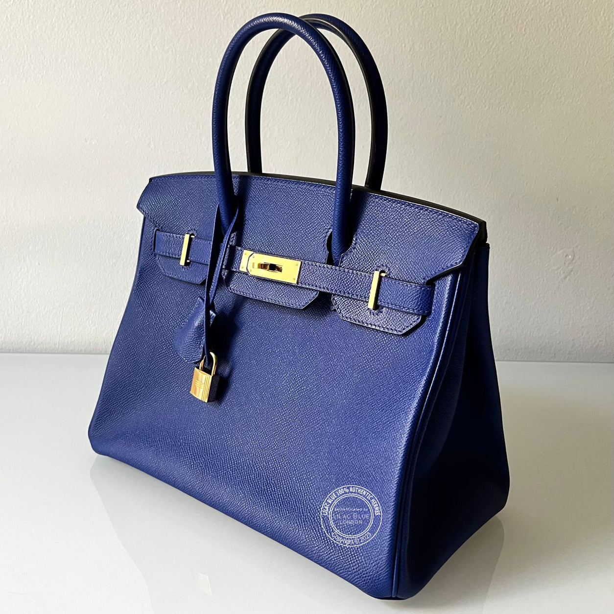 Hermès Birkin 30cm Bleu Electrique Epsom GHW - Preloved
