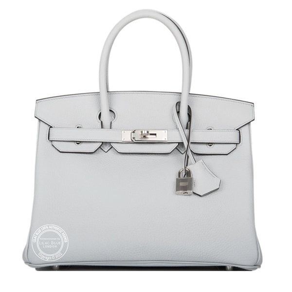 Hermès Birkin 30cm Bleu Pale Clemence PHW