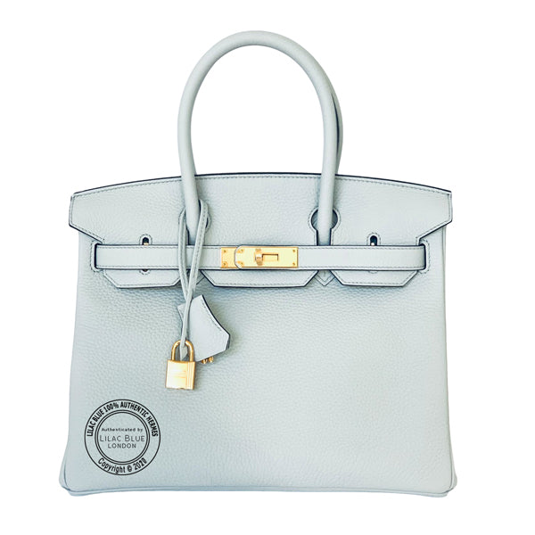 Hermès Birkin 30cm Bleu Pale Togo GHW