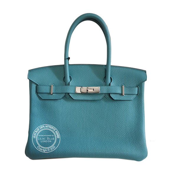 Hermès Birkin 30cm Bleu St Cyr Togo PHW - Preloved