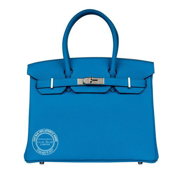 Hermès Birkin 30cm Bleu Zanzibar Togo PHW