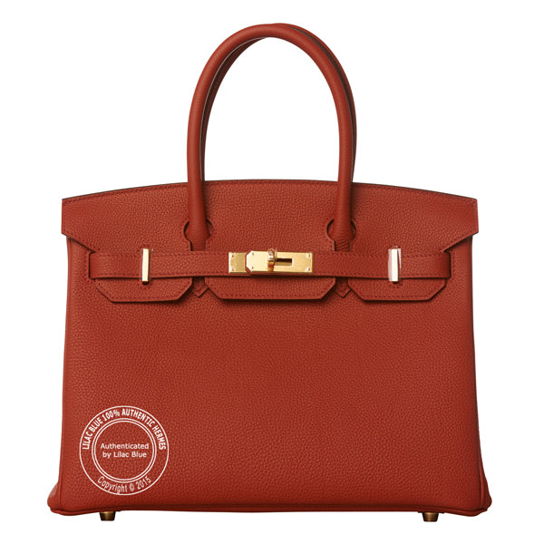 Hermès Birkin 30cm Brique Togo GHW