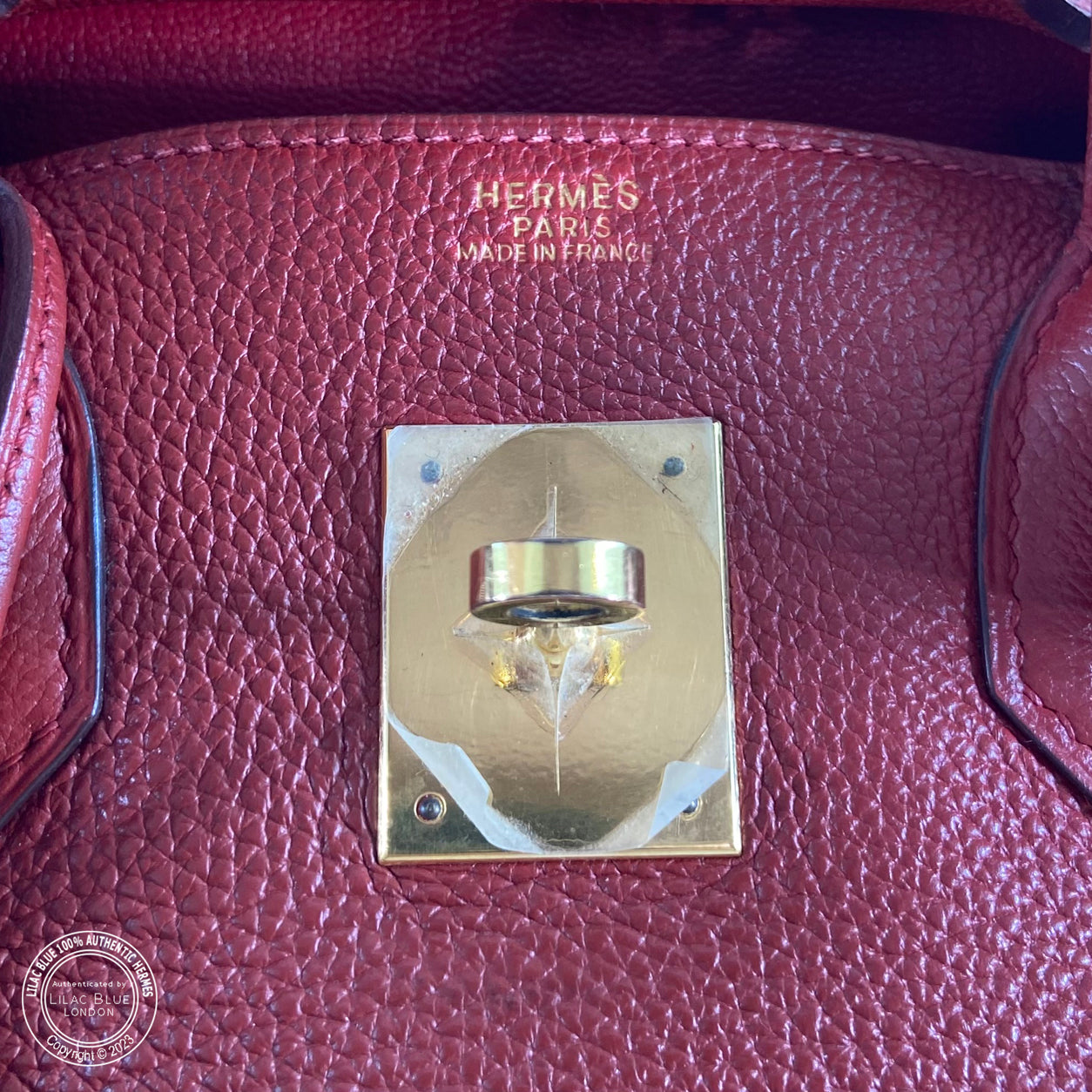 Hermès Birkin 30cm Brique Togo GHW - Preloved