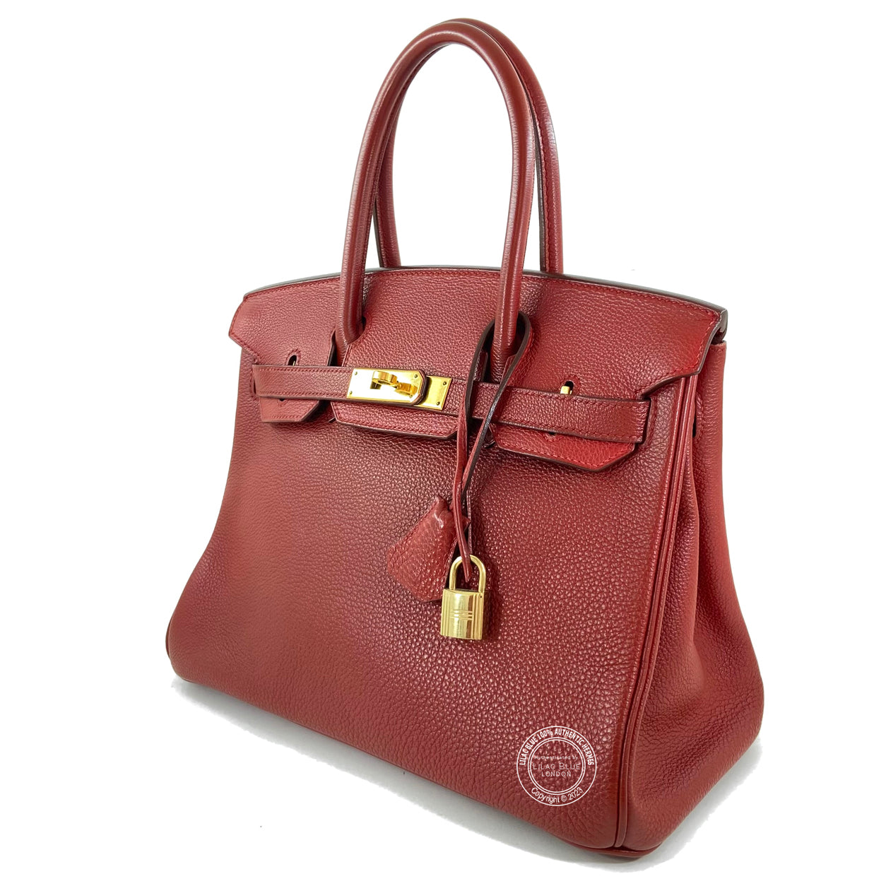 Hermès Birkin 30cm Brique Togo GHW - Preloved