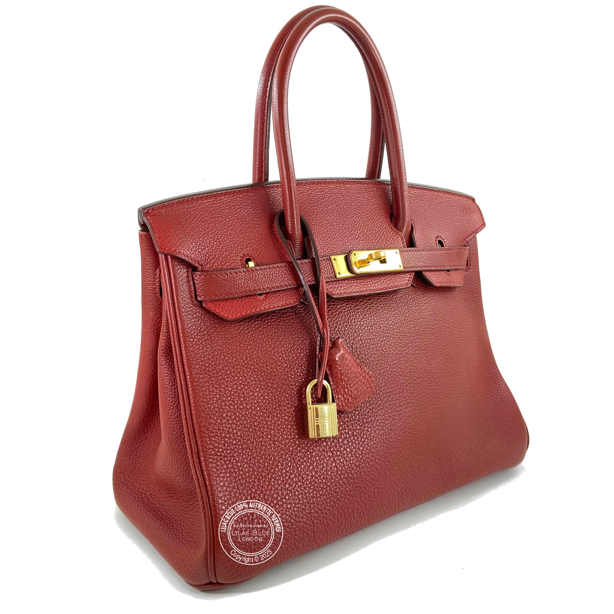 Hermès Birkin 30cm Brique Togo GHW - Preloved