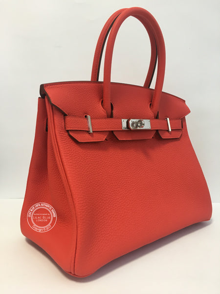 Hermes Birkin 30cm Capucine Togo PHW