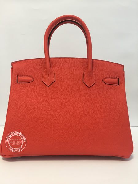 Hermes Birkin 30cm Capucine Togo PHW