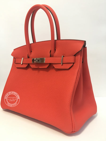 Hermes Birkin 30cm Capucine Togo PHW