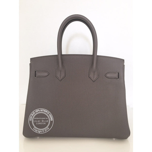 Hermès Birkin 30cm Etain Togo PHW