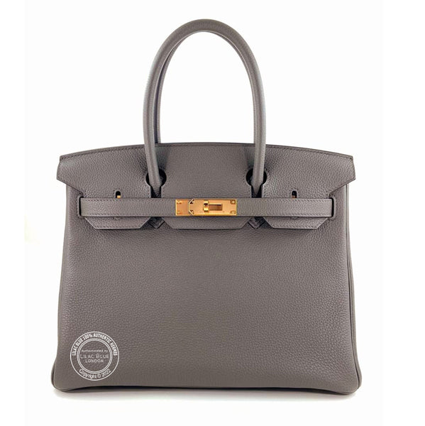 Hermès Birkin 30cm Etain Togo RGHW