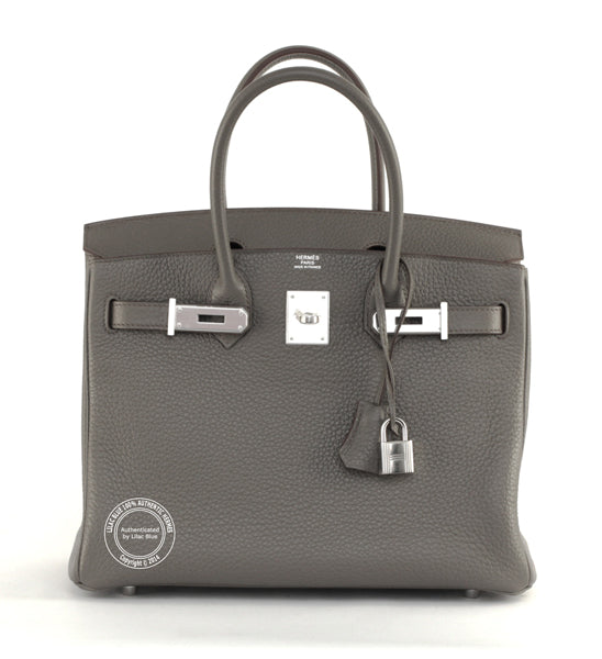 Hermès Birkin 30cm Etain Clemence PHW