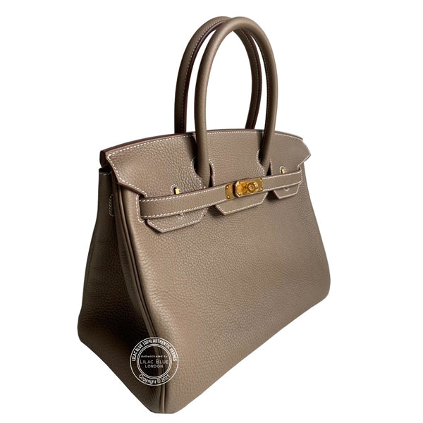 Hermès Birkin 30cm Etoupe Clemence GHW