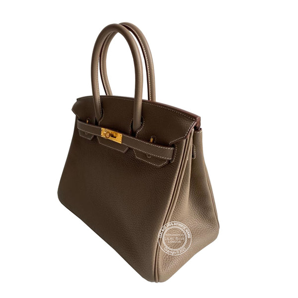 Hermès Birkin 30cm Etoupe Clemence GHW