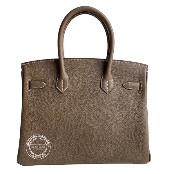 Hermès Birkin 30cm Etoupe Clemence GHW