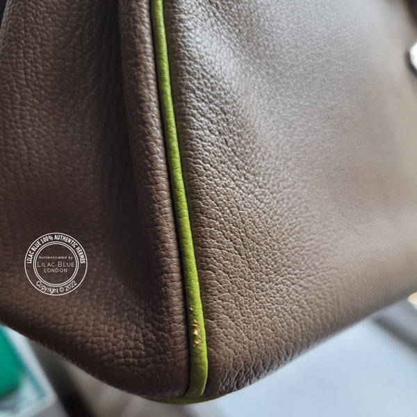 Hermes Birkin 30cm Etoupe/Vert Anis HSS Chevre BPHW - Preloved