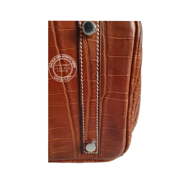 Hermès Birkin 30cm Fauve Matte Croc PHW - Preloved