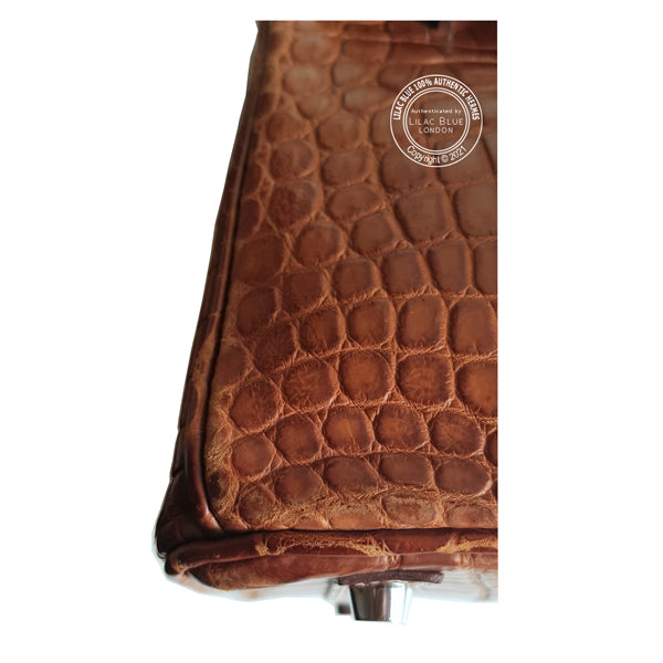 Hermès Birkin 30cm Fauve Matte Croc PHW - Preloved
