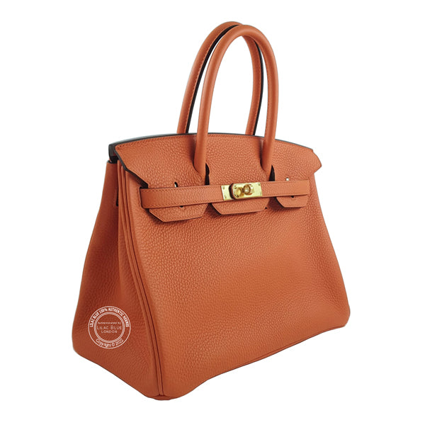 Hermes Birkin 30cm Feu Clemence GHW