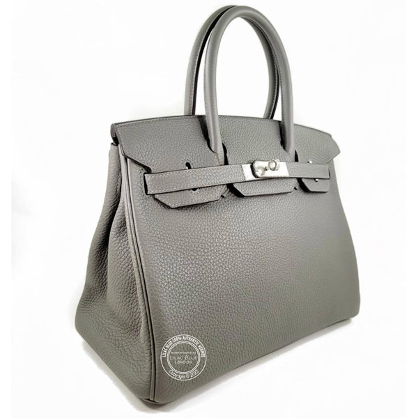 Hermès Birkin 30cm Gris Meyer Clemence PHW