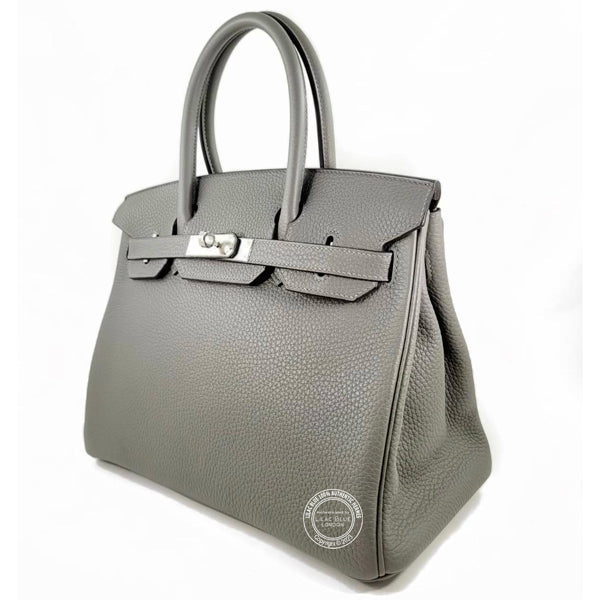 Hermès Birkin 30cm Gris Meyer Clemence PHW