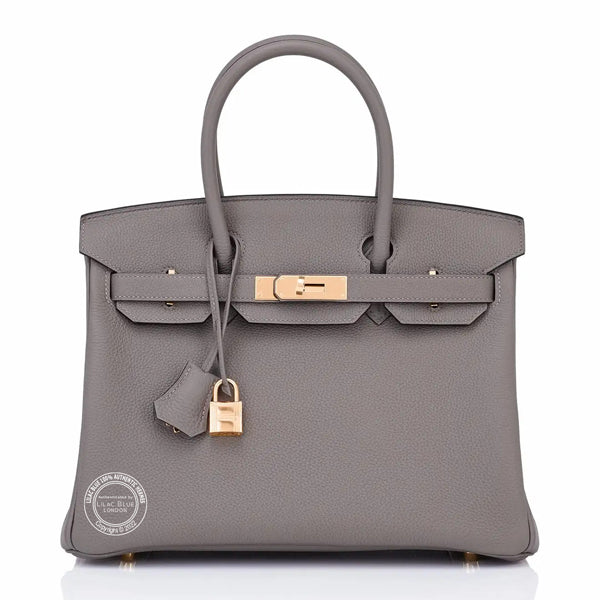 Hermès Birkin 30cm Gris Meyer Togo RGHW