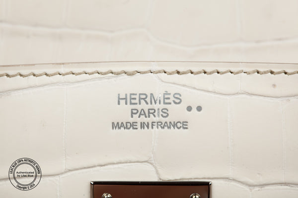Hermes Birkin 30cm Himalaya Matte Croc PHW