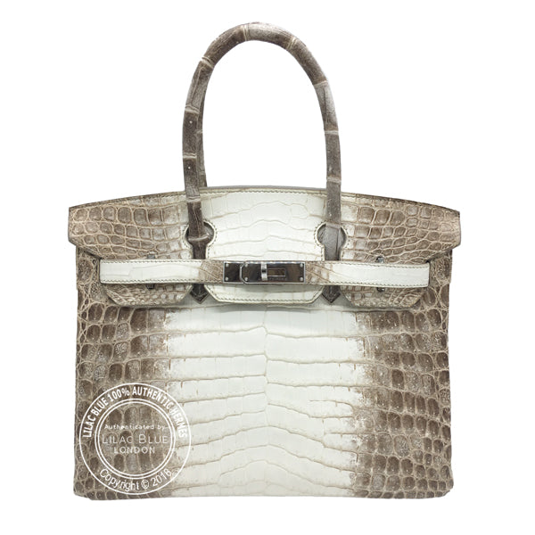 Hermès Birkin 30cm Himalaya Matte Croc PHW - Vintage