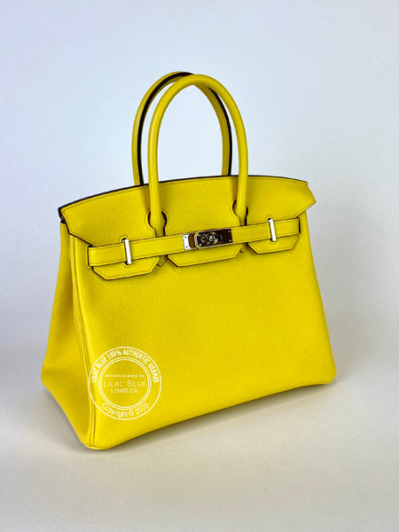 Hermès Birkin 30cm Jaune de Naples Novillo PHW