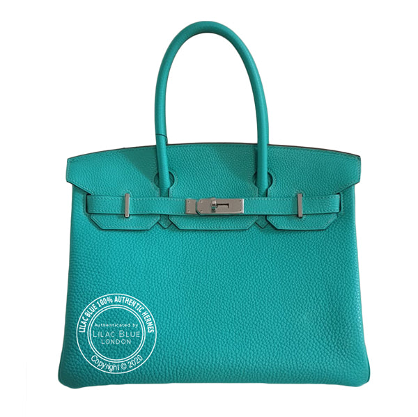 Hermès Birkin 30cm Lagoon Togo PHW - Preloved