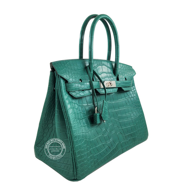 Hermès Birkin 30cm Malachite Matte Alligator PHW