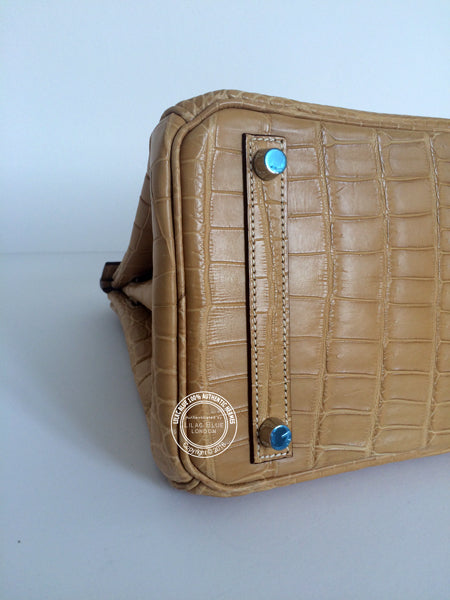 Hermès Birkin 30cm Paille Matte Croc PHW