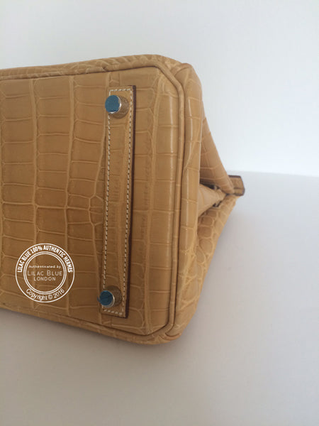 Hermès Birkin 30cm Paille Matte Croc PHW