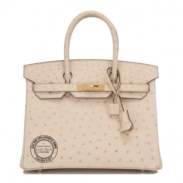 Hermès Birkin 30cm Parchemin Ostrich GHW