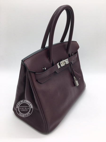 Hermès Birkin 30cm Prune Swift PHW - Preloved