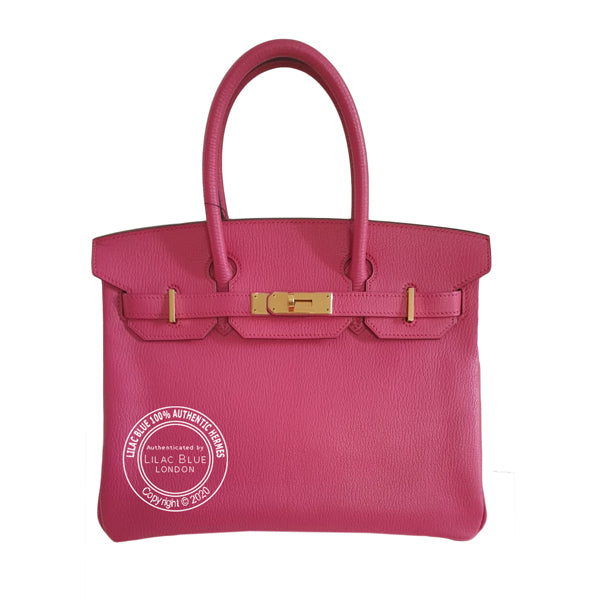 Hermès Birkin 30cm Rose Shocking Chevre GHW - Preloved