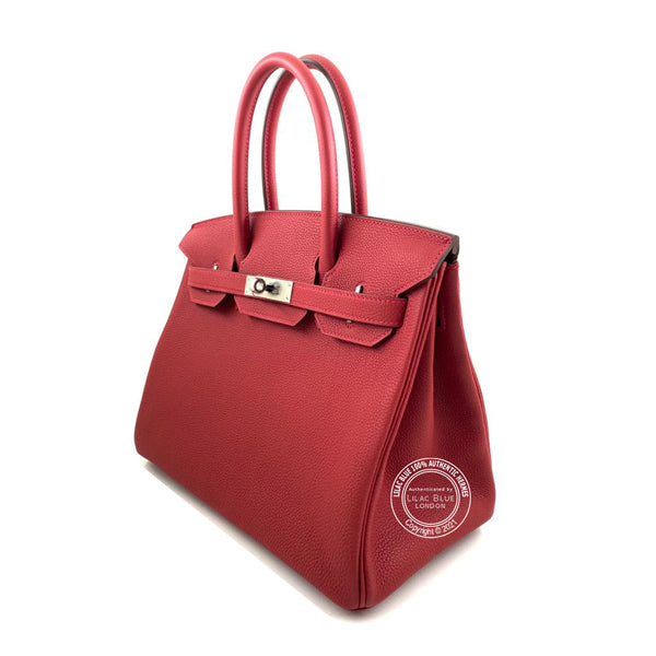 Hermès Birkin 30cm Rouge Casaque/Rouge H Verso Togo PHW