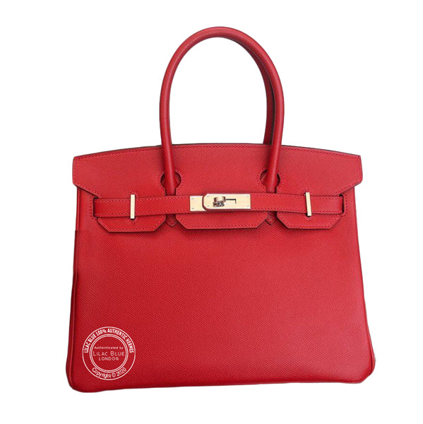 Hermès Birkin 30cm Rouge Casaque Epsom PHW - Preloved