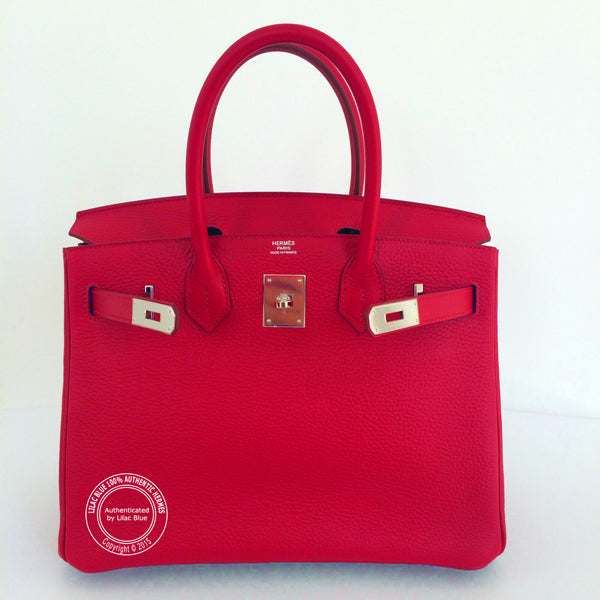 Hermès Birkin 30cm Rouge Garance Togo PHW