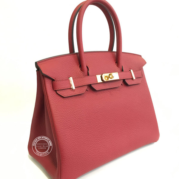 Hermès Birkin 30cm Rouge Grenat Clemence GHW