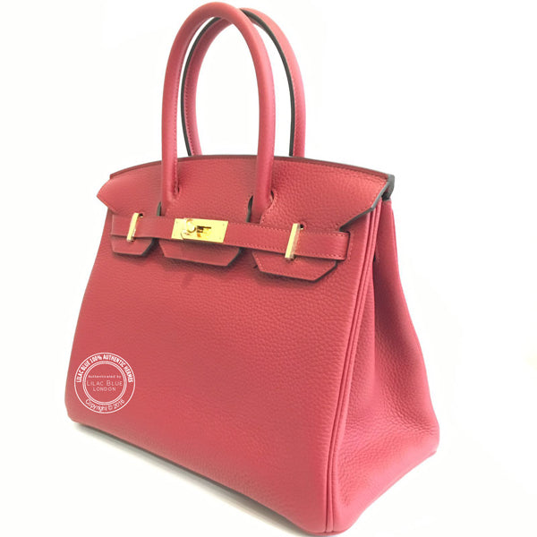 Hermès Birkin 30cm Rouge Grenat Clemence GHW