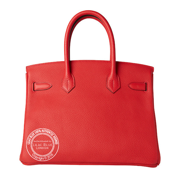 Hermès Birkin 30cm Rouge Tomate Clemence GHW