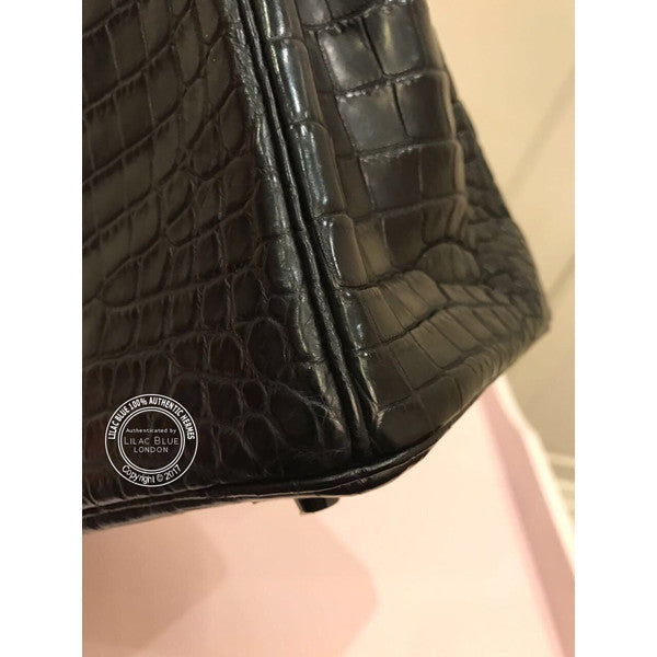 Hermès Birkin 30cm So Black Croc Black Preloved