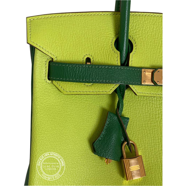 Hermes Birkin 30cm Vert Anis/Vert Bengale HSS Chevre GHW - Preloved