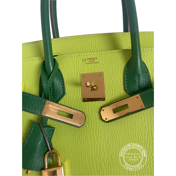 Hermes Birkin 30cm Vert Anis/Vert Bengale HSS Chevre GHW - Preloved