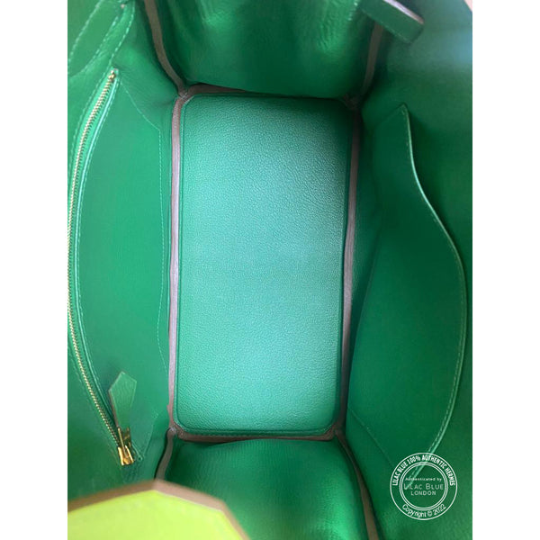 Hermes Birkin 30cm Vert Anis/Vert Bengale HSS Chevre GHW - Preloved