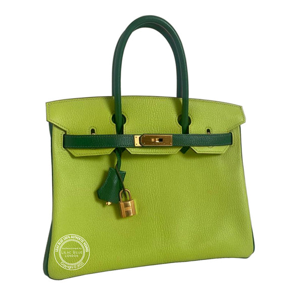 Hermes Birkin 30cm Vert Anis/Vert Bengale HSS Chevre GHW - Preloved