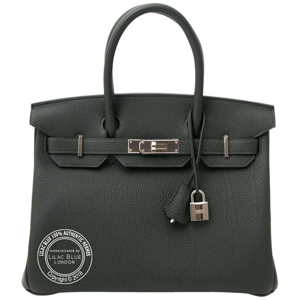 Hermès Birkin 30cm Vert Foncé Togo PHW